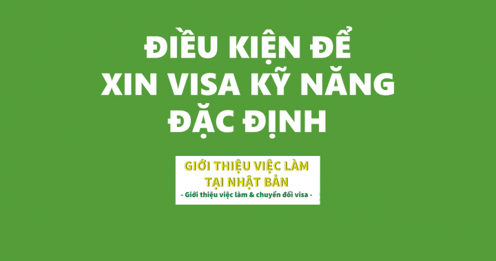 Điều kiện để có thể xin visa kỹ năng đặc định ?